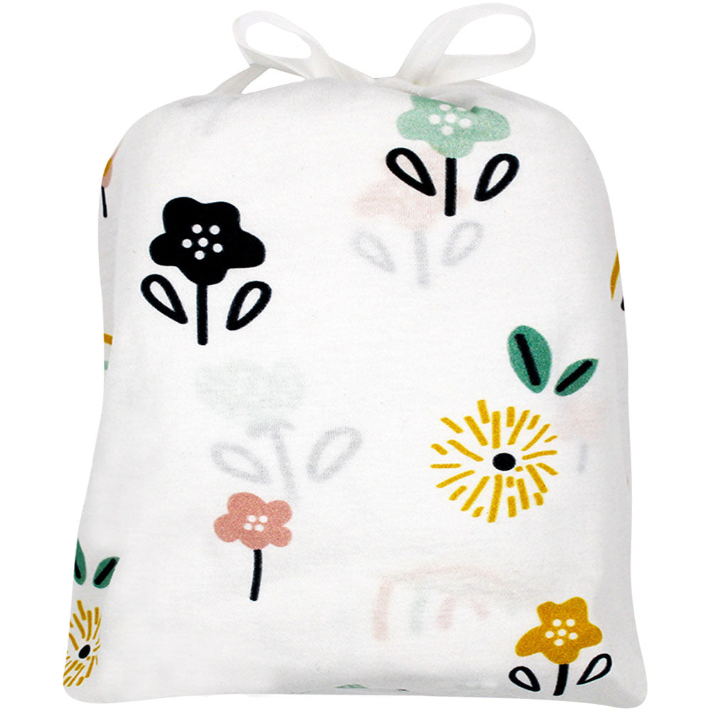 Juego de Sábanas para Colecho Algodón Arcoiris y Flores 50x80 cm