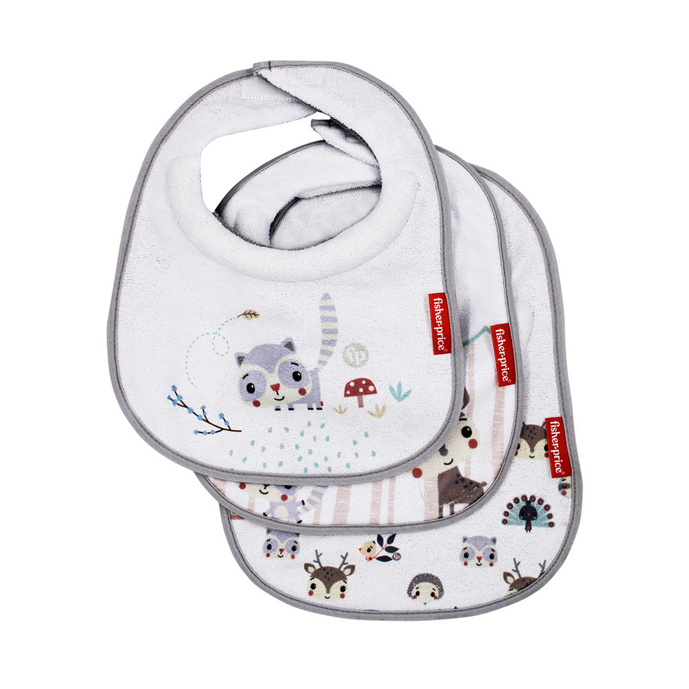 Fisher price set de 3 baberos atrapababitas