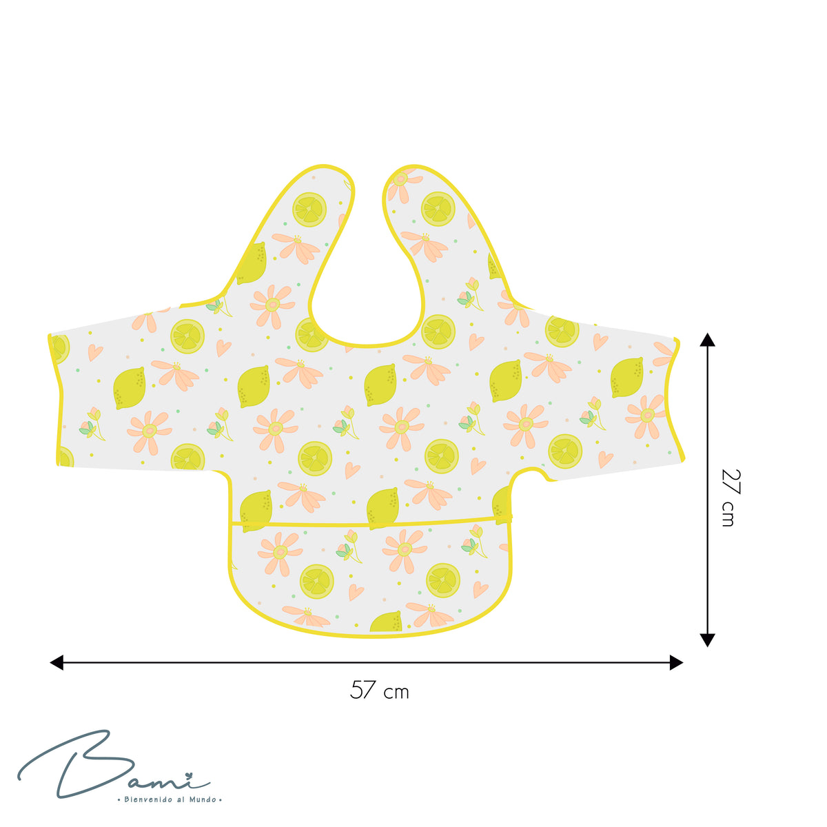 Babero Impermeable con Mangas Limones
