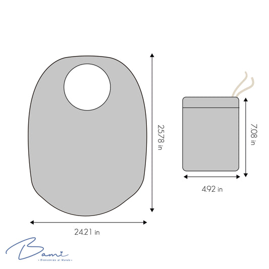 Mascada de Lactancia Gris