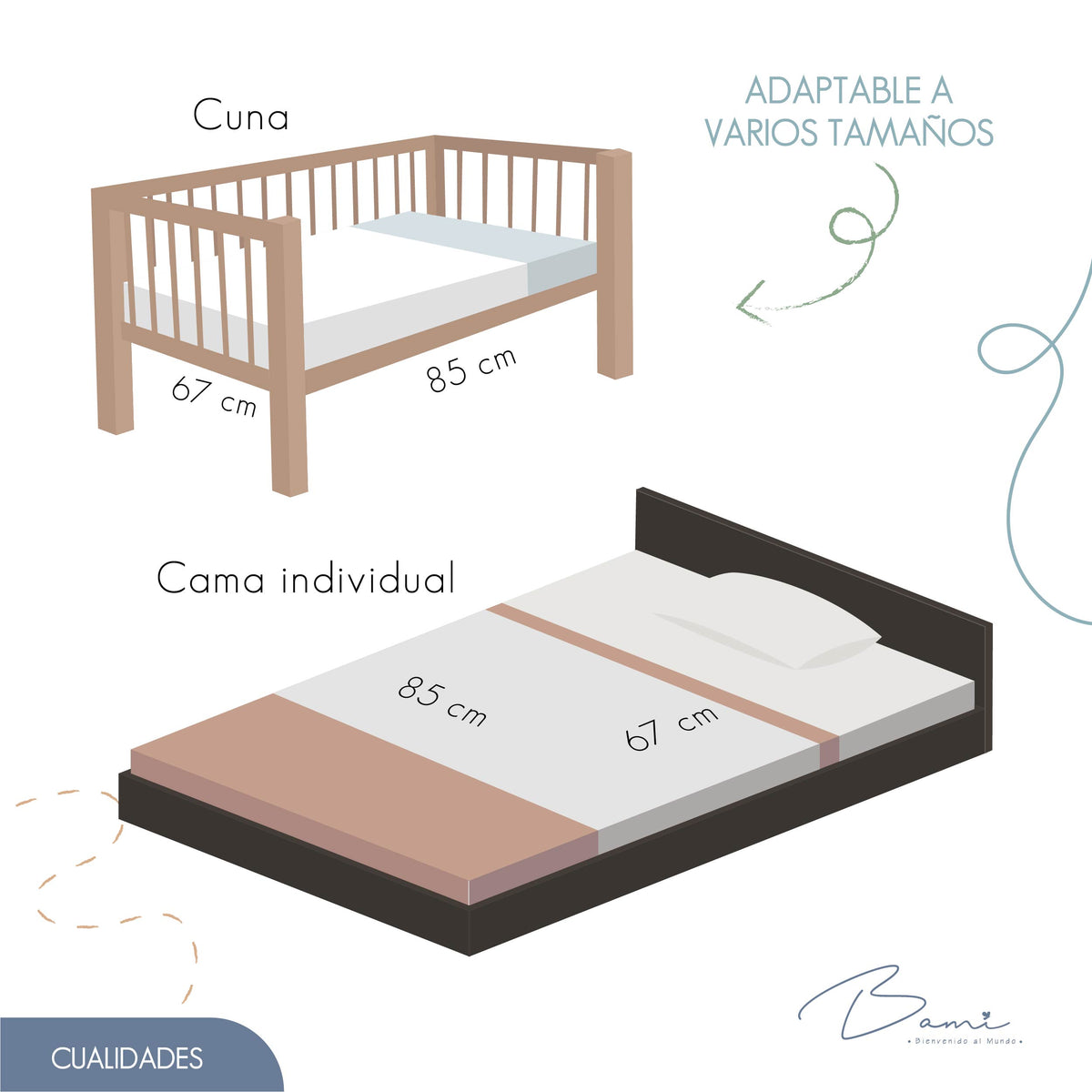 Set de 2 Sábanas Protectoras Impermeables de Algodón para Colchón Chicas