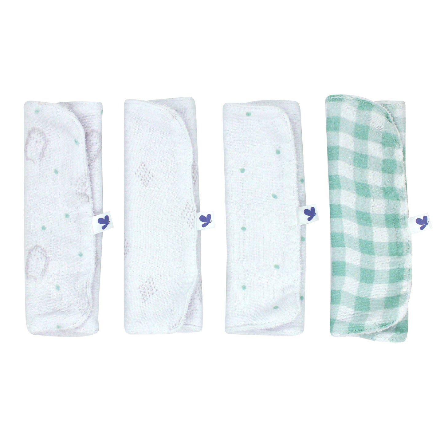 Set 4 Toallitas Faciales de Muselina Erizos