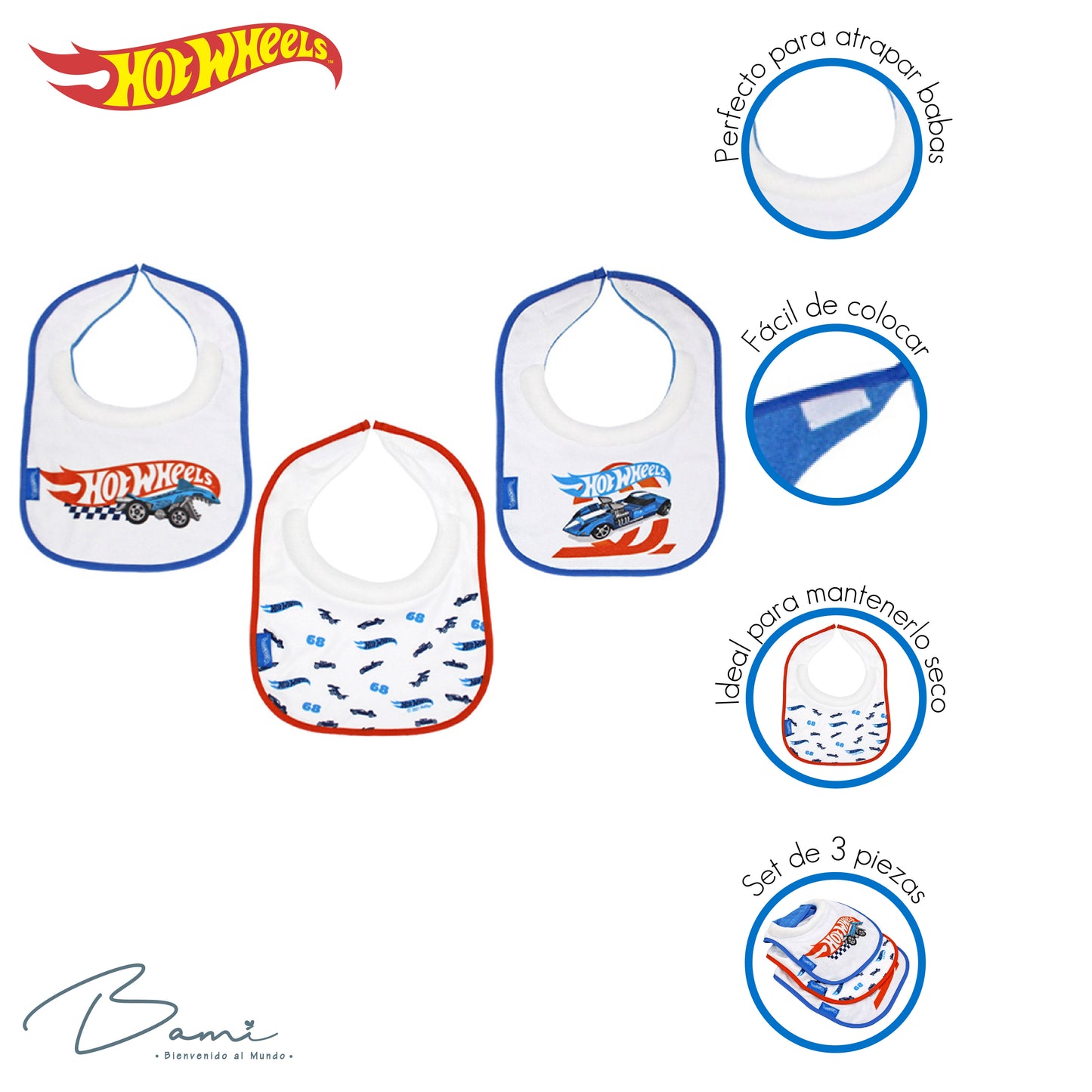 Set 3 Baberos Atrapababitas