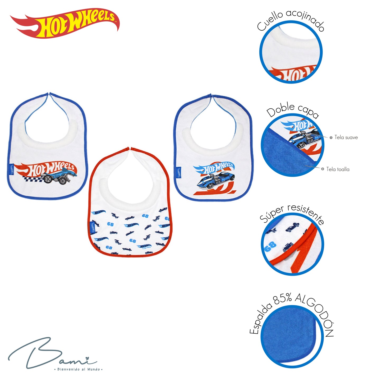Set 3 Baberos Atrapababitas