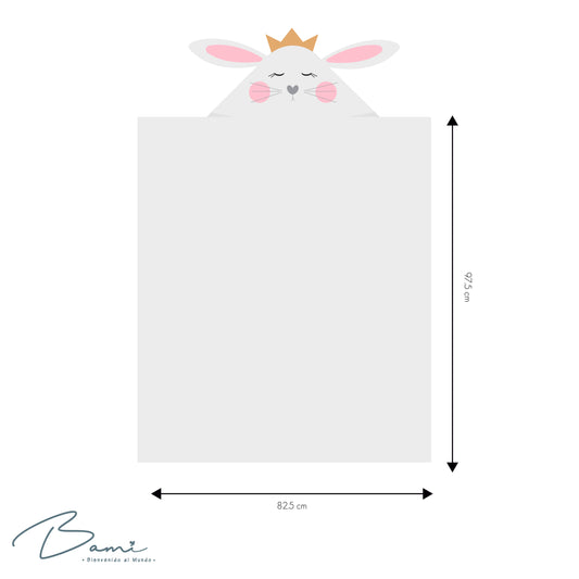 Toalla con Capucha 3D Coneja