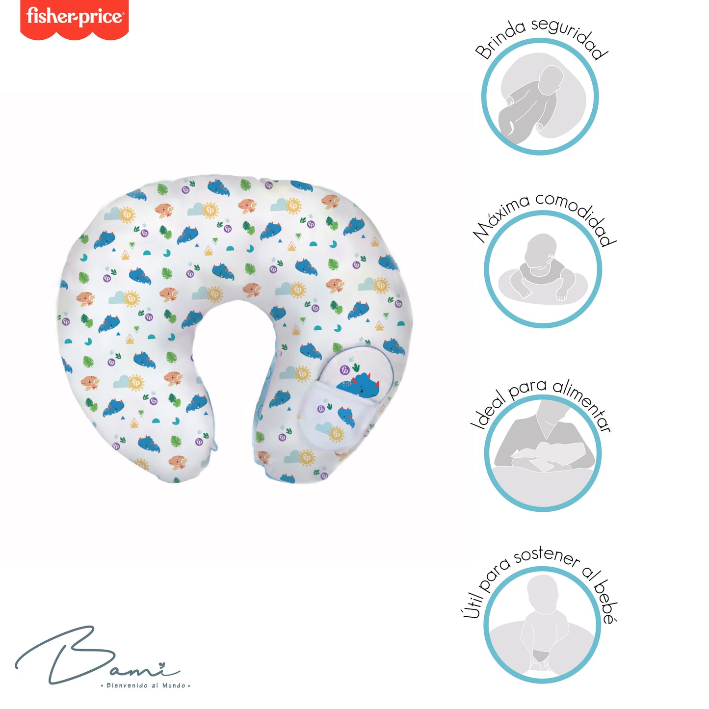Fisher price almohada cojin para lactancia en forma de herradura