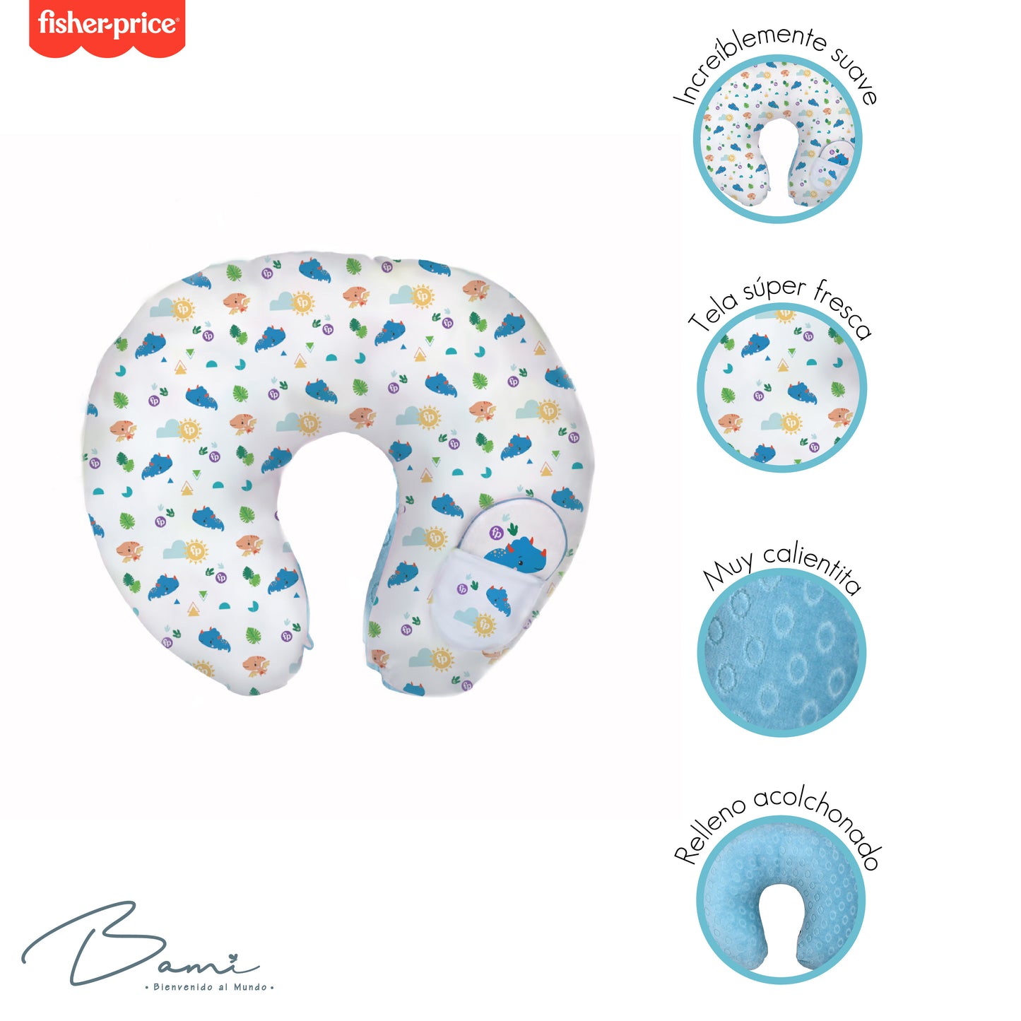 Fisher price almohada cojin para lactancia en forma de herradura