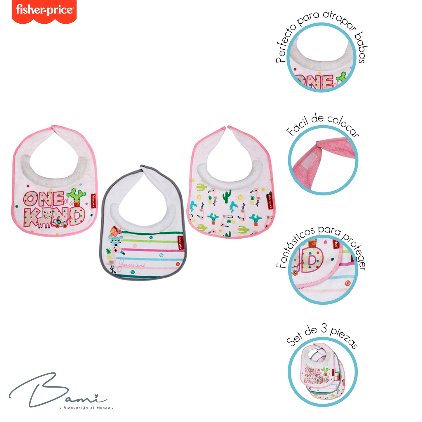 Set 3 Baberos Atrapababitas