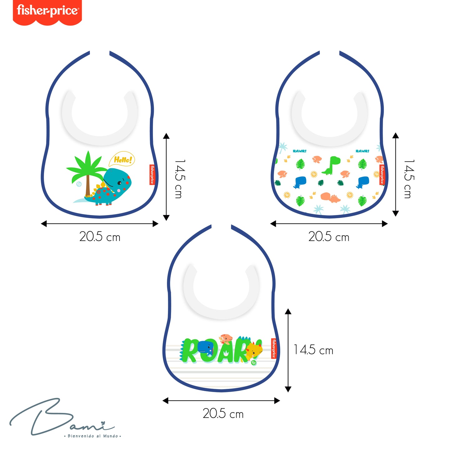 Set 3 Baberos Atrapababitas