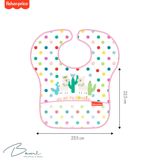 Babero con Charola Llamas