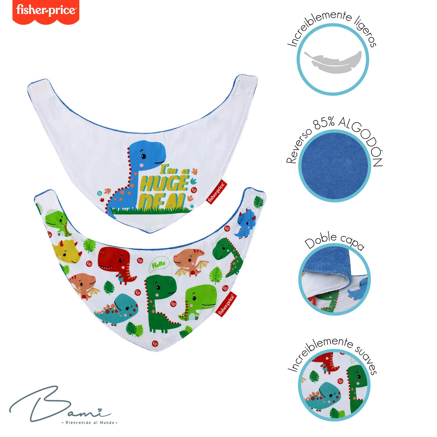 Set 2 Baberos Pañoleta