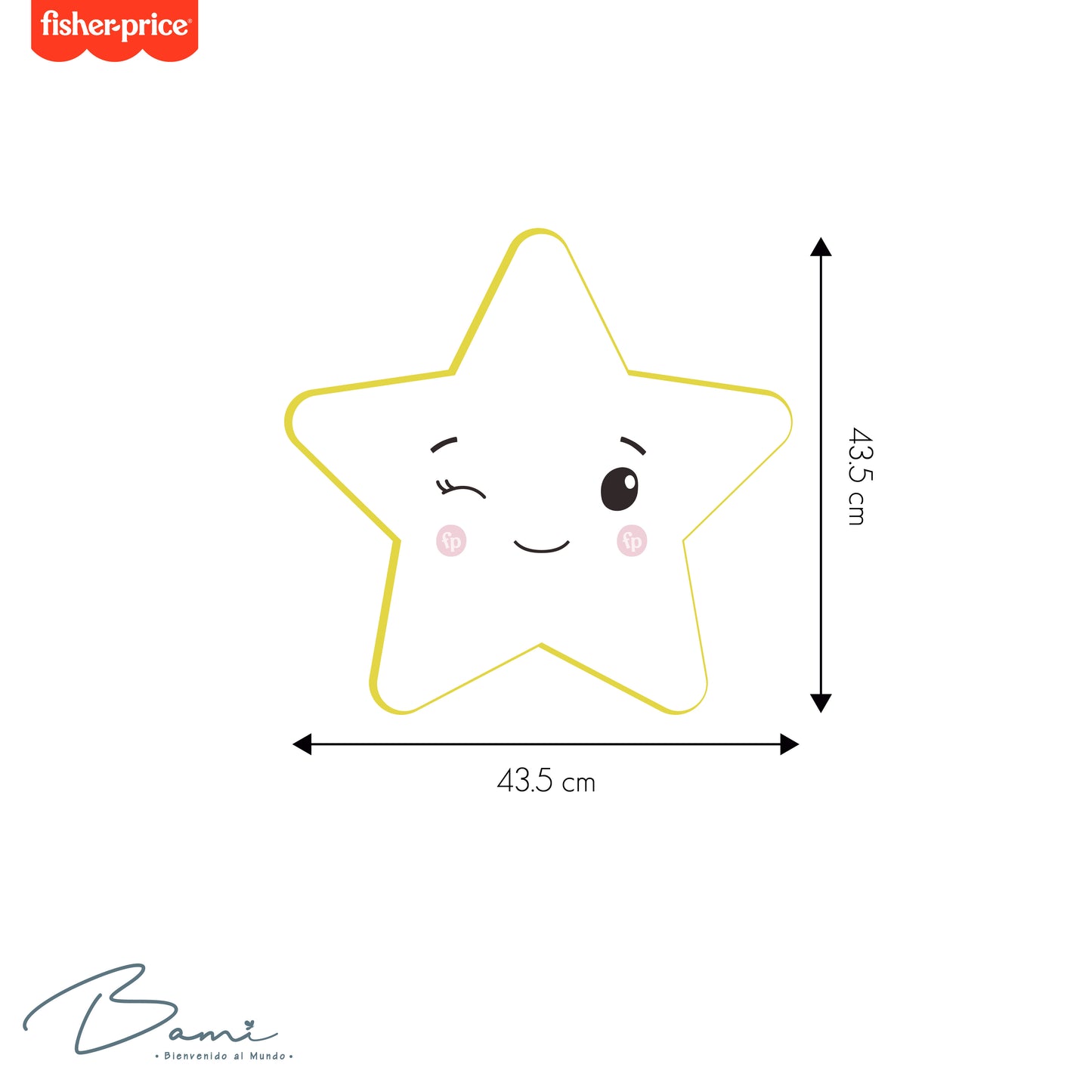 Fisher Price Cojin Almohada decorativo estrella