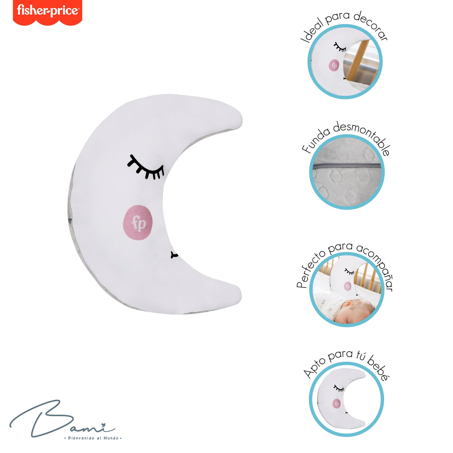 Fisher Price Cojin Almohada decorative Luna