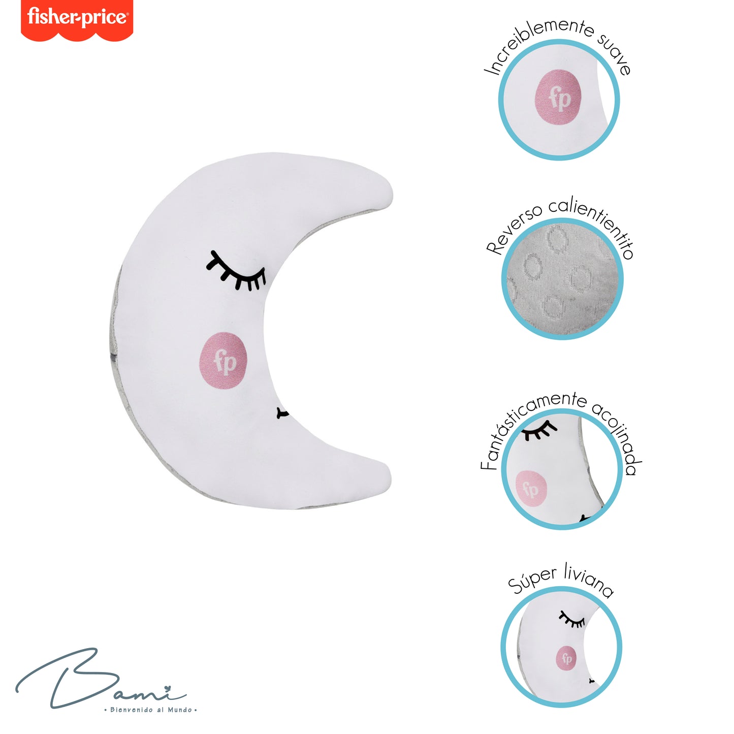 Fisher Price Cojin Almohada decorative Luna