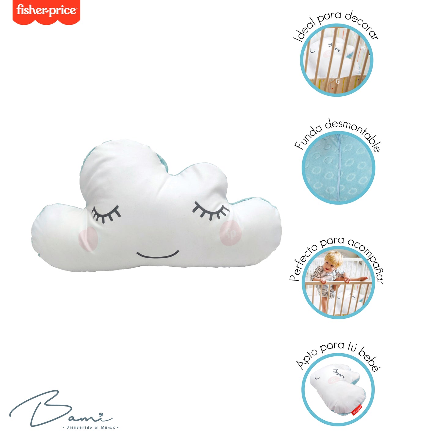 Fisher Price Cojin Almohada decorative Nuve