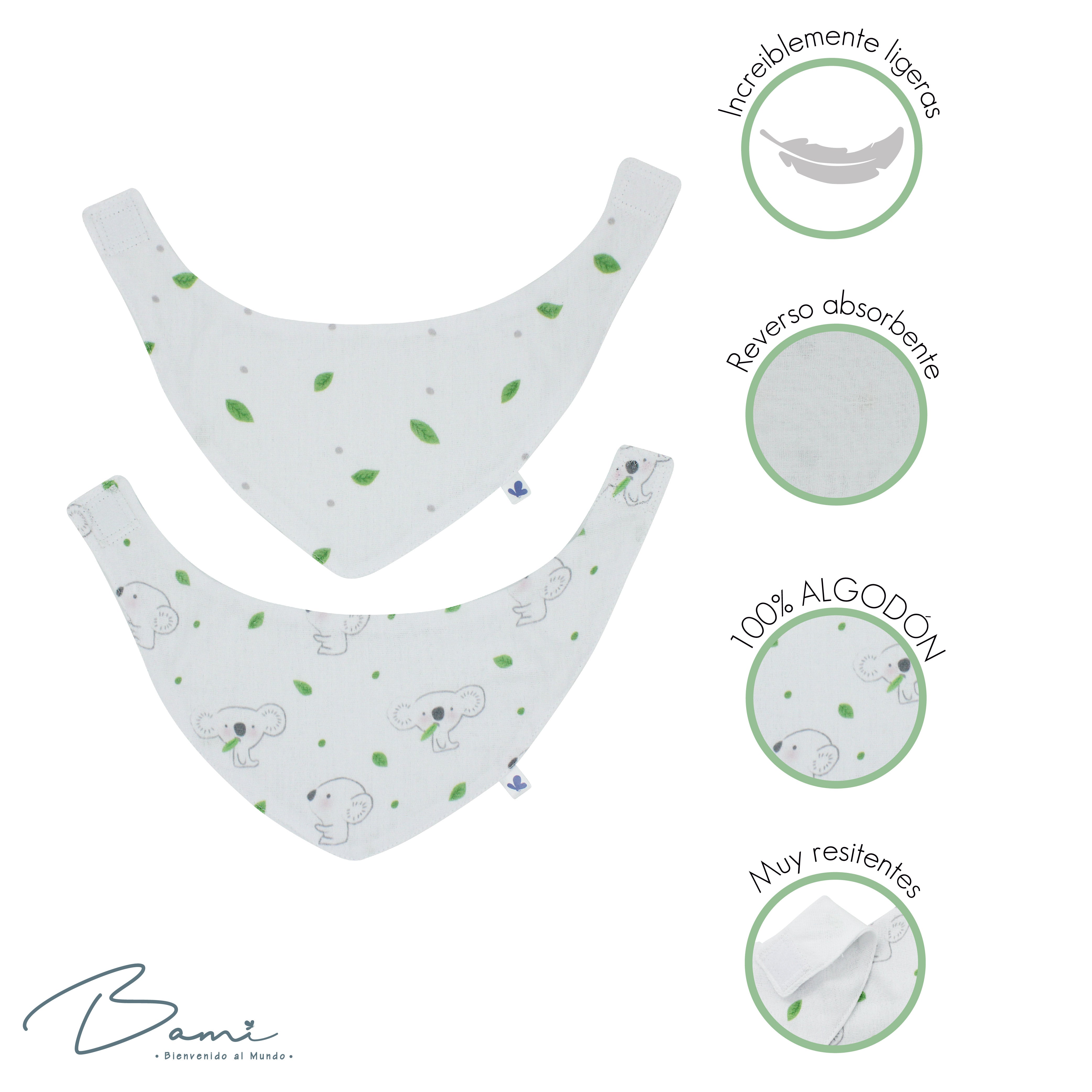 Cambiador De Muselina Menta Diente De León KraftKids – Tamaño 78x78 Cm, Algodón 100%, Lavable A 40°C