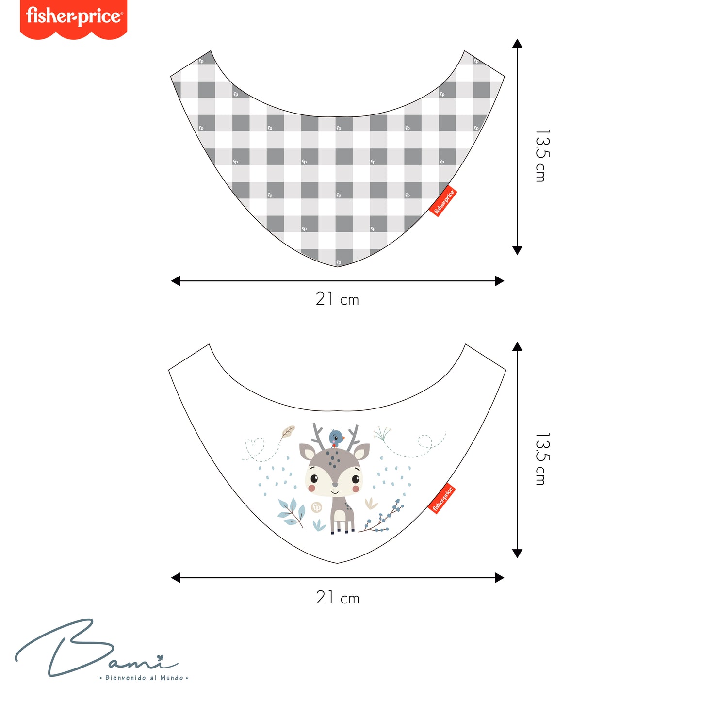 Set 2 Baberos Pañoleta