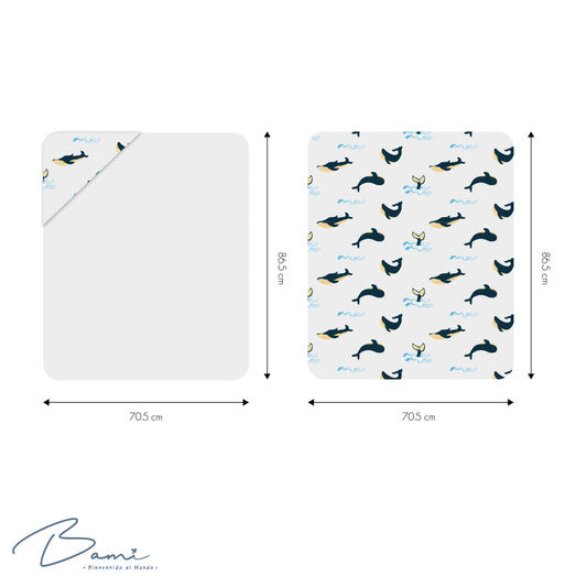 Toalla de Baño de Muselina Ballena