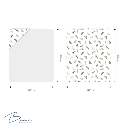 Toalla de Baño de Muselina Hojas