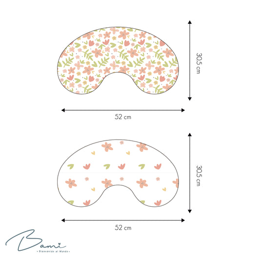 Set 2 babero repetidor de muselina con diseño de flores