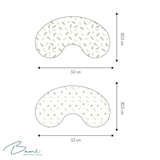 Set 2 babero repetidor de muselina con diseño de hojas