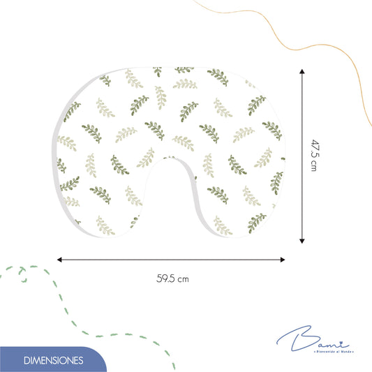 Almohada de Lactancia de Muselina Hojas