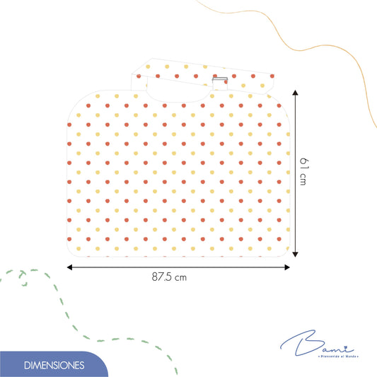 Babero de Lactancia de Muselina Lunares