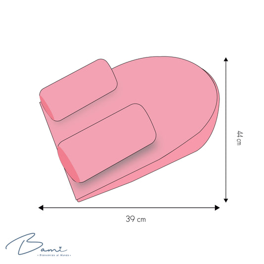Duerme Seguro Cojín Antireflujo Rosa