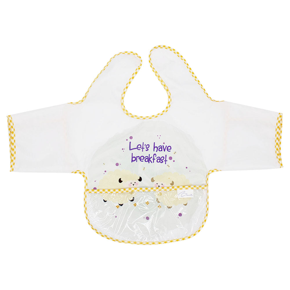 Set 2 Baberos Impermeables con Mangas Playa y Ovejas