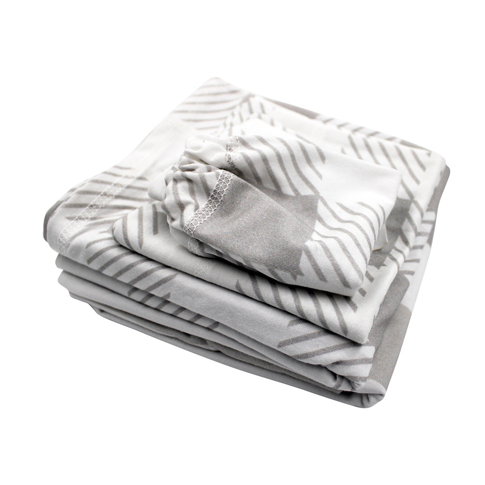 Juego de Sábanas para Cama Cuna Algodón Cuadros y Rayas 95x140 cm