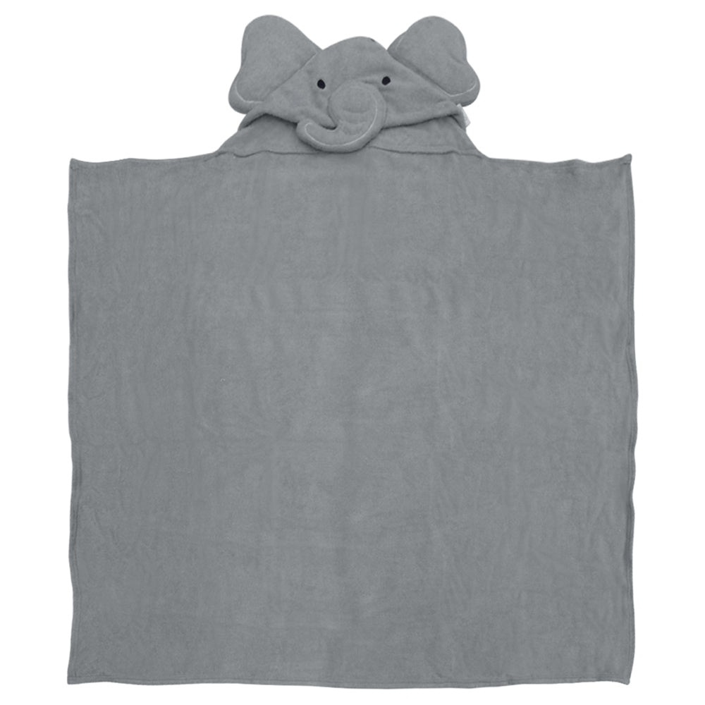 Toalla con Capucha 3D Elefante Gris