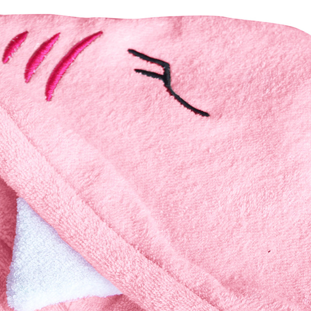 Toalla con Capucha 3D Tiburón Rosa
