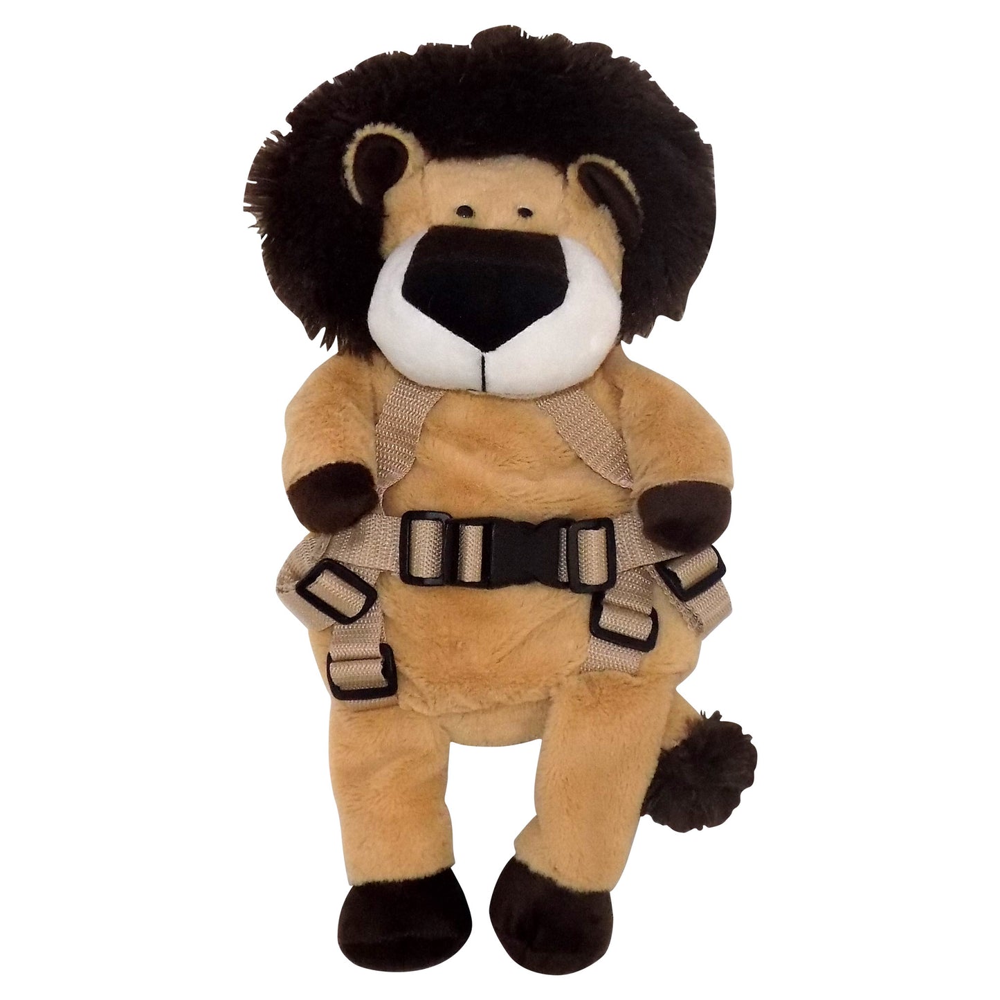 Práctico peluche con arnés y correa para salir a pasear con tu hijo sin preocupaciones. Con correa que se ajusta a la parte trasera de la cabeza de la mascota para controlar los pasos del pequeño. Puede guardar cosas en el interior de la mascota como si fuera mochila.