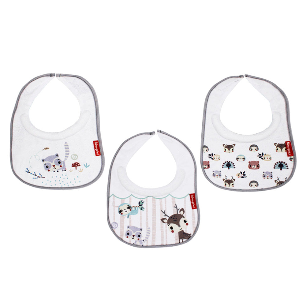 Fisher price  set de 3 baberos atrapababitas