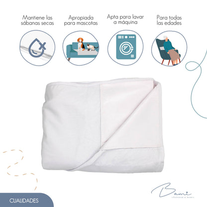 Sábana Protectora Impermeable de Algodón para Colchón Grande