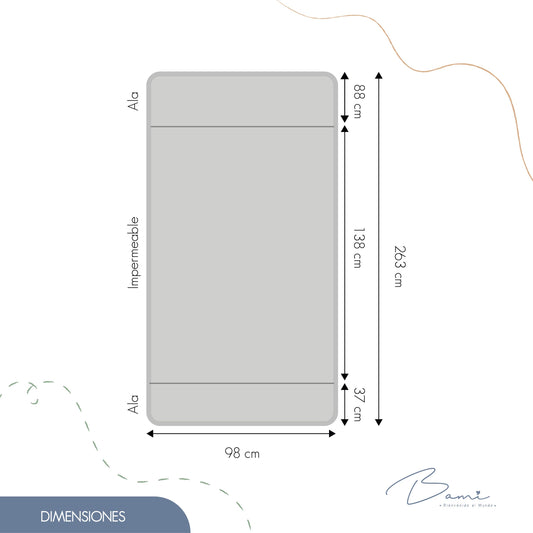 Set de 2 Sábanas Protectoras Impermeables de Algodón para Colchón Grandes