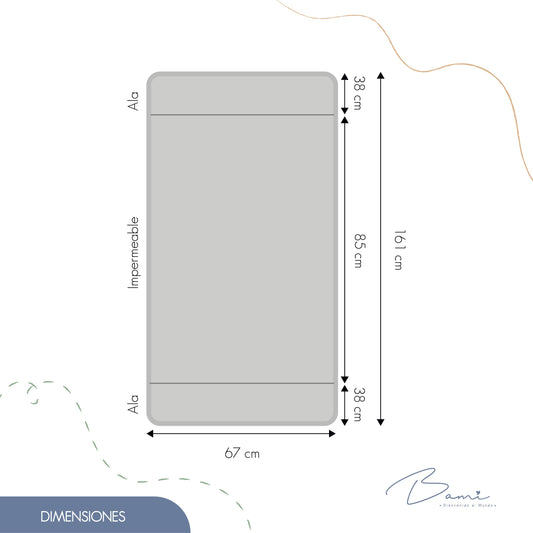 Set de 2 Sábanas Protectoras Impermeables de Algodón para Colchón Chicas