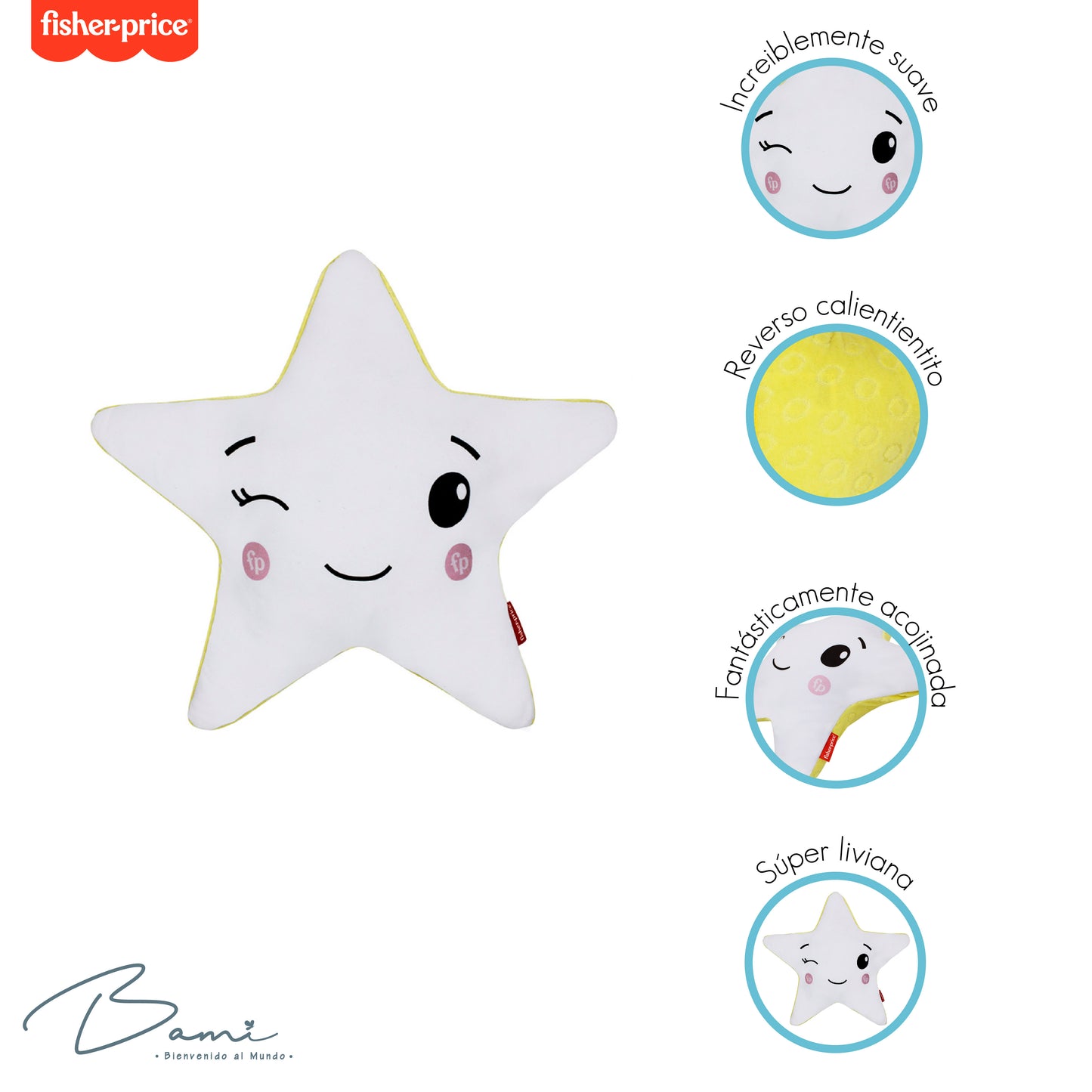 Fisher Price Cojin Almohada decorativo estrella