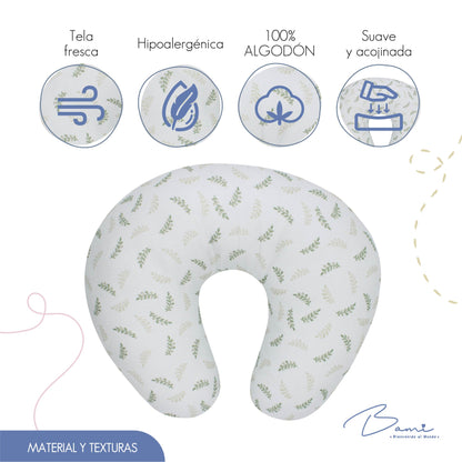Almohada de Lactancia de Muselina Hojas