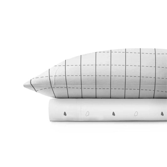 Juego de Sábanas para Colecho Algodón Nubes y Rayas 50x80 cm