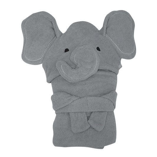 Toalla con Capucha 3D Elefante Gris