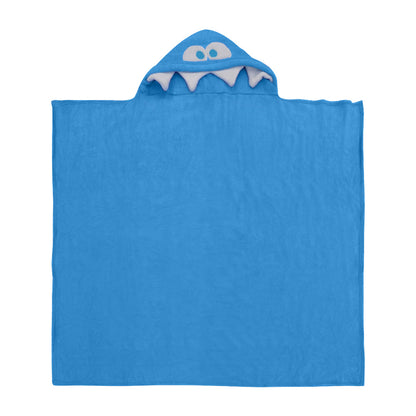 Toalla con Capucha 3D Tiburón Azul